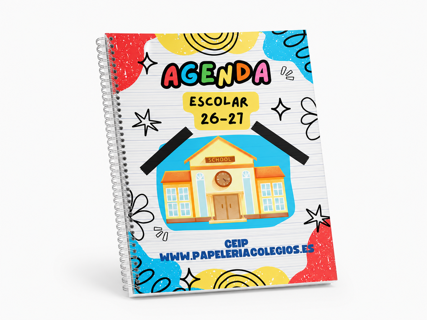 Portada de agenda escolar personalizada